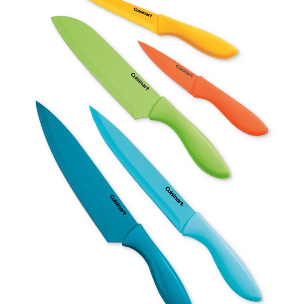 Crossmart 10 pc seaside ceramic coated knife set